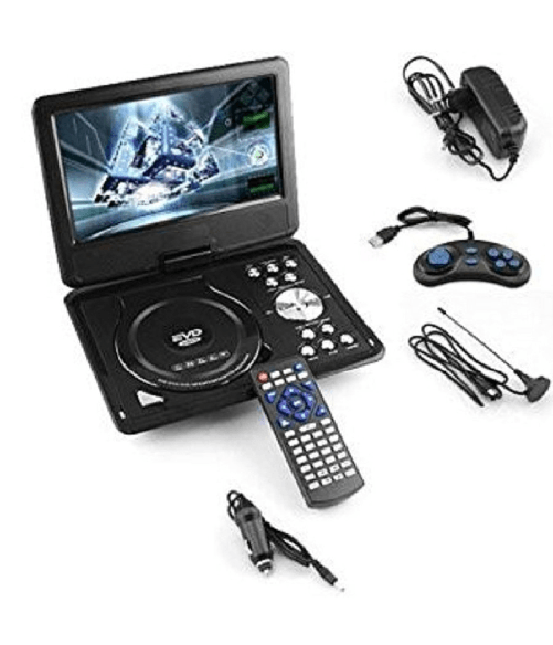 Trade Shop Traesio-lettore Dvd Portatile 8.8" 180° Lcd Hd Tft Dvx Video Cd Mp3 Mp4 3d Viaggio Auto -