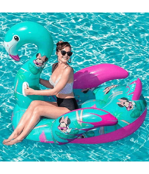 Trade Shop Traesio-fenicottero Minnie Gonfiabile Gigante Isola Materassino Mare Piscina 174x140x141cm -
