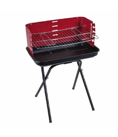 Trade Shop Traesio-barbecue Portatile Da Viaggio A Carbonella Rettangolare Richiudibile Con Griglia -