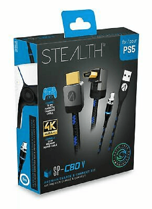 KIT PREMIUM CAVO HDMI ETHERNET ULTRA HD 4K E CAVO MAGNETICO CARICA E GIOCA STEALTH SP-C80V PS5