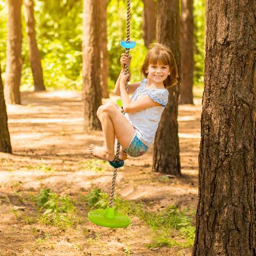 HOMCOM Corda da Arrampicata per Bambini da 3-12 Anni, per Casa e Giardino, 200x29cm