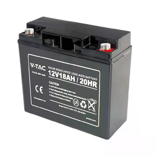 V-TAC Batteria al Piombo Acido 12V 18Ah per Allarmi Videosorveglianza UPS Terminali M5 180*77*168mm