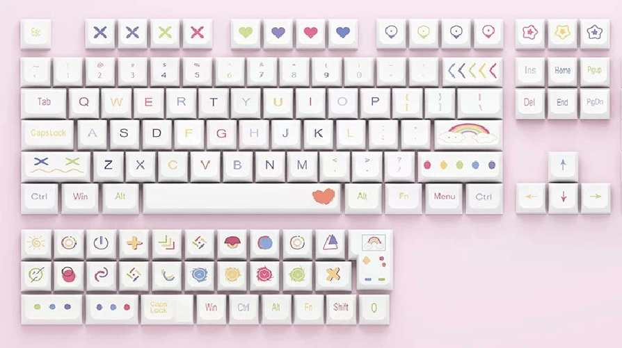 Set Di 135 Tasti Colorati Pencil Pbt Cherry