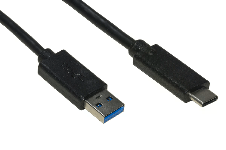 Cavo Usb 3.0 A Maschio - Usb-C Per Ricarica E Scambio Dati In Rame Mt 1