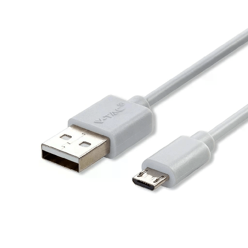 V-TAC Cavo da Micro-USB a USB-A 1m Ricarica 1A Pearl Series Colore Bianco