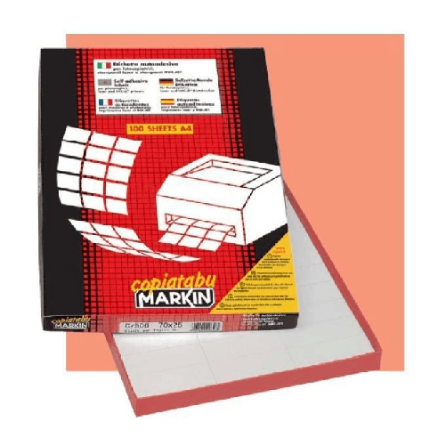 Markin 210A465 etichetta autoadesiva Bianco 400 pz