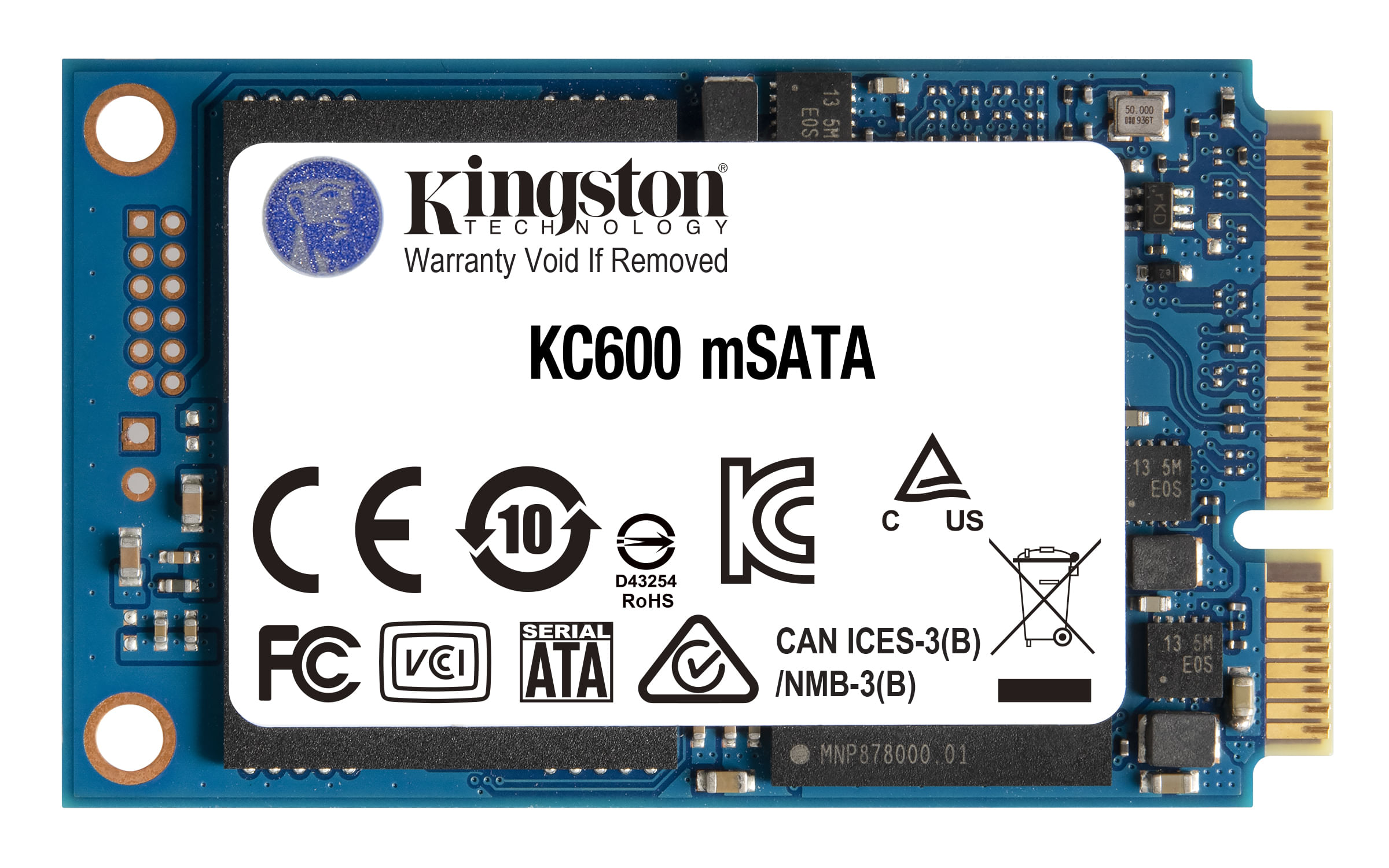 Kingston Technology Drive SSD KC600 SATA3 mSATA 1024G (1024GB KC600MS SATA3 MSATA SSD - ONLY DRIVE) Kingston Technology Drive SSD KC600 SATA3 mSATA 10