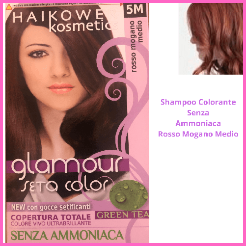 Shampoo colorante da donna colore vivo colorazione per capelli senza ammoniaca rosso mogano medio copertura totale ultrabrillante