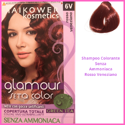 Shampoo colorante da donna colore vivo per capelli senza ammoniaca rosso veneziano copertura totale colorazione ultrabrillante