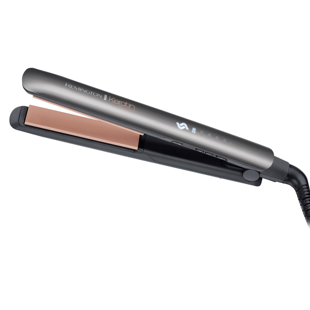 Remington Keratin Protect S8598 Piastra per Capelli in Ceramica Remington S 8598 Piastra per capelli Caldo Nero, Grigio 3 m