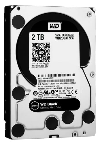 Western Digital Black disco rigido interno 2 TB 7200 Giri/min 64 MB 3.5" Serial ATA III Western Digital Black 3.5" 2 TB Serial ATA III
