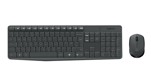 Logitech MK235 Wireless Combo Kit Tastiera e Mouse QWERTY Tastiera Italiana Nero-Antracite Logitech MK235