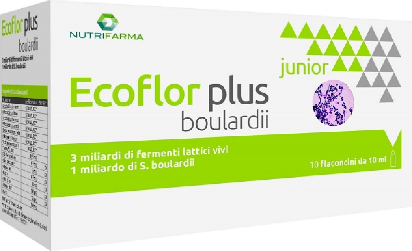 ECOFLOR PLUS BOULARDII JUNIOR 10 FLACONCINI