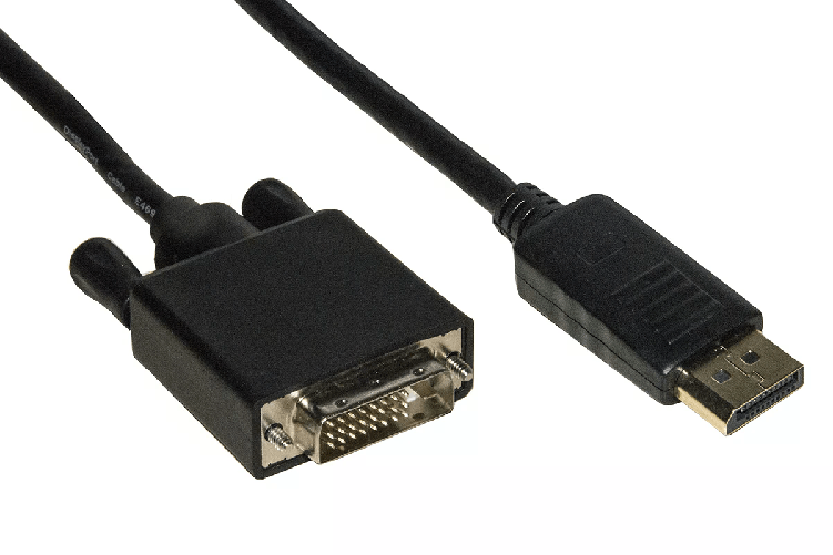 Link cavo displayport 1.2 maschio - dvi maschio contatti dorati mt. 3