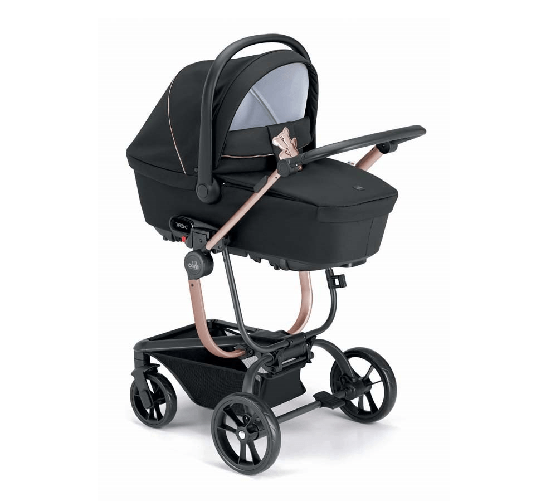 Cam Trio Taski Sport Nero Telaio Oro Rosa T867 CARROZZINA PASSEGGINO OVETTO e BORSA