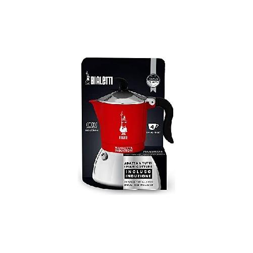 Bialetti Caffettiera Fiammetta Rossa per Induzione 4 Tazze