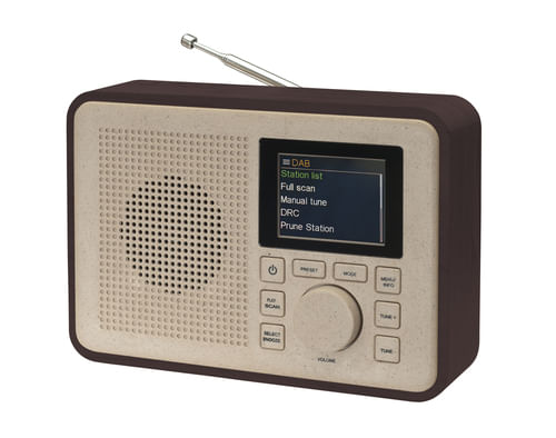 Denver DAB-60DW Portatile Analogico e digitale Legno