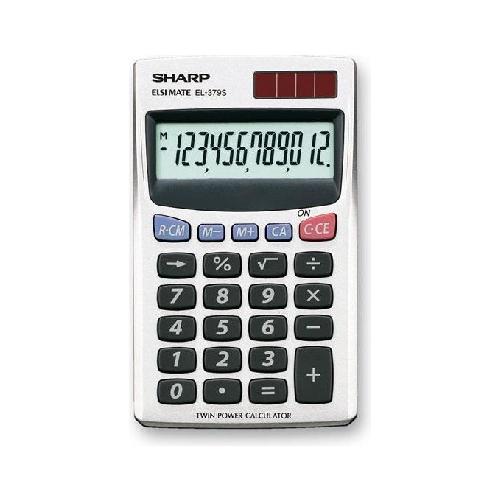 Sharp EL-379SB calcolatrice Tasca Calcolatrice di base Bianco