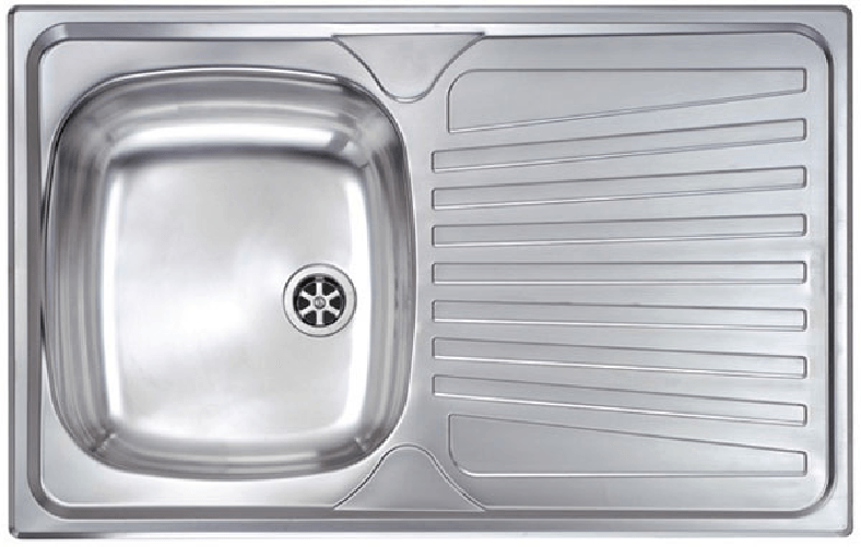 Cm Lavello MONDIAL 79x50 1 vasca destra+ gocciolatoio ACCIAIO INOX finitura satinato