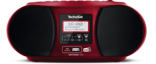 TechniSat DigitRadio 1990 Digitale 3 W DAB+, FM Rosso Riproduzione MP3