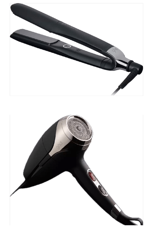 KIT GHD CON PIASTRA GHD PLATINUM+ NERA E PHON GHD HELIOS NERO