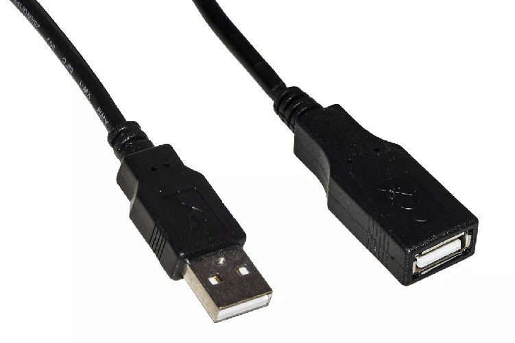 Cavo Usb 2.0 Maschio/Femmina Rame Connettore Femmina Isolato Mt 05