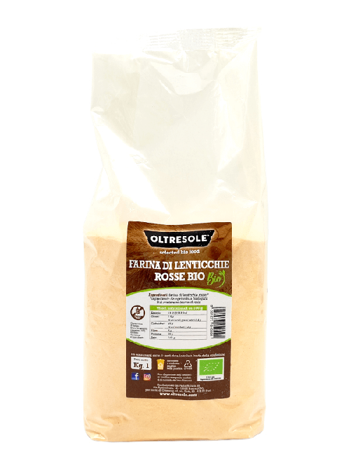FARINA DI LENTICCHIE ROSSE BIO 1 Kg | Oltresole
