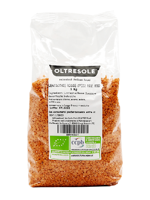 LENTICCHIE ROSSE SPEZZATE BIO 1 Kg | Oltresole