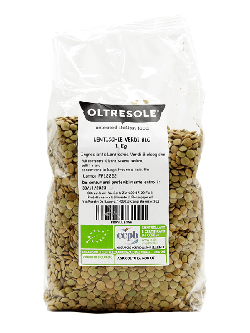 LENTICCHIE VERDI BIO 1 Kg | Oltresole