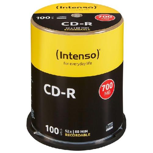 Intenso Cd-R 700Mb 80 M.52x Cake Box 100 Pezzi Intenso CD-R 700MB 100 pz