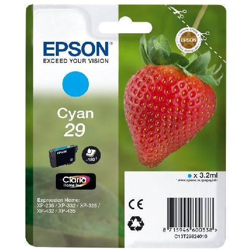 Epson Strawberry 29 C cartuccia d'inchiostro 1 pz Originale Resa standard Ciano