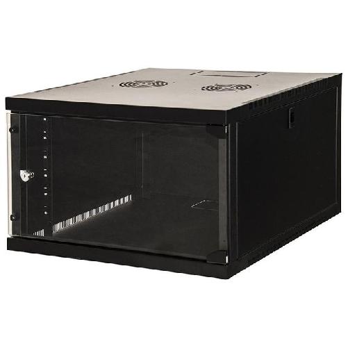 Link armadio 6 unita' da muro (a)350x (l)540 x profondita' 600 mm. colore nero Link Accessori LK1907U66N rack 6U Da parete Nero