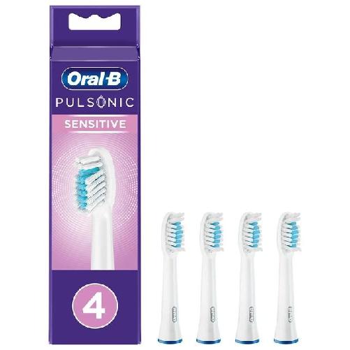 Braun Oral-B Pulsonic Sensitive 4 pz Bianco Oral-B Pulsonic Sensitive 4 pz Bianco