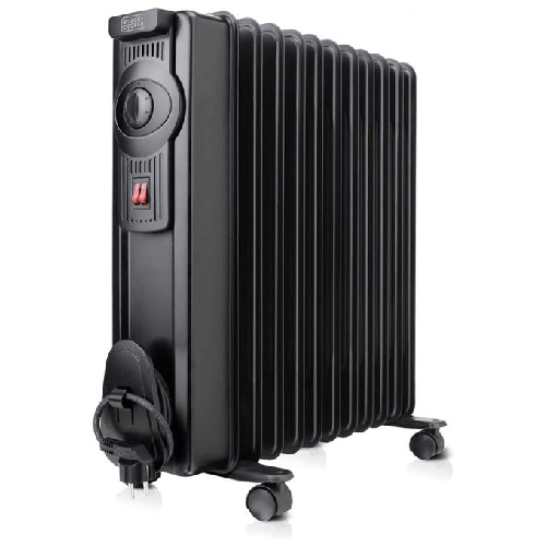 Black & Decker Black+decker bxra2300e radiatore ad olio elettrico, 2300 w, nero 11 elementi, spia luminosa Black & Decker BXRA2300E stufetta elettrica