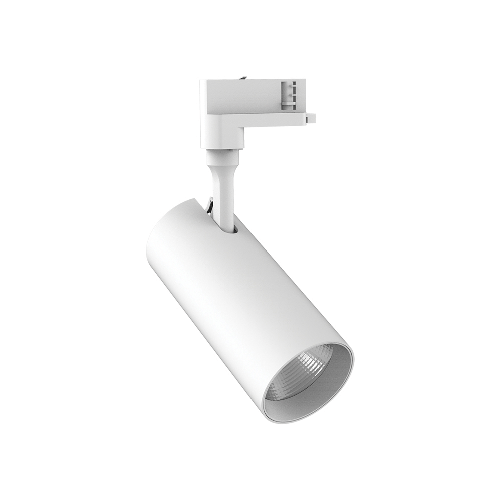 Proiettore Cilindrico Smile Alluminio Bianco Led 20W 3000K Luce Calda Cri90 50Â°