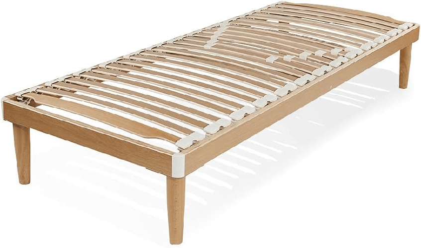 Qualydorm Rete Ortopedica in Legno di Faggio 80x190 Singola Alta 37cm 26 doghe e regolatori di rigidità