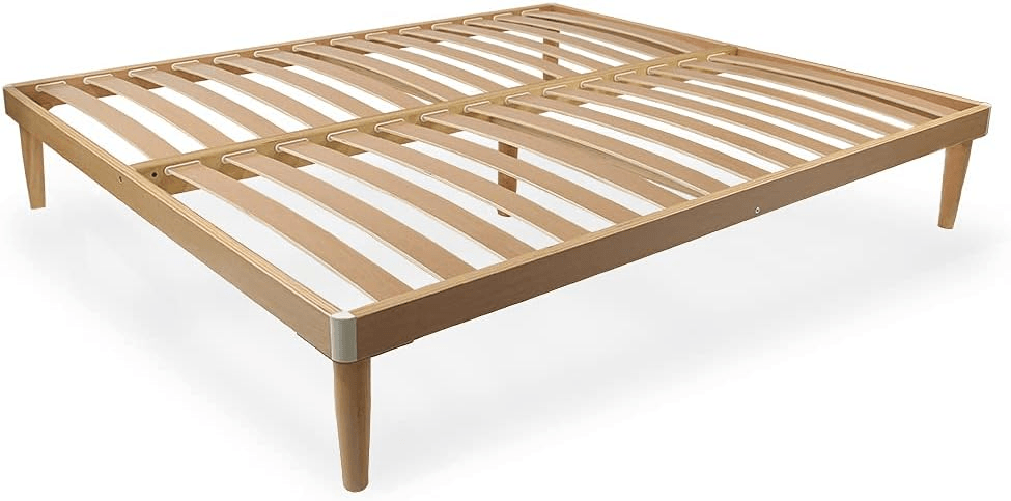 Qualydorm - Rete Ortopedica in Legno di Faggio 160x190 Matrimoniale Alta 37cm con 14 doghe da 6.8 cm