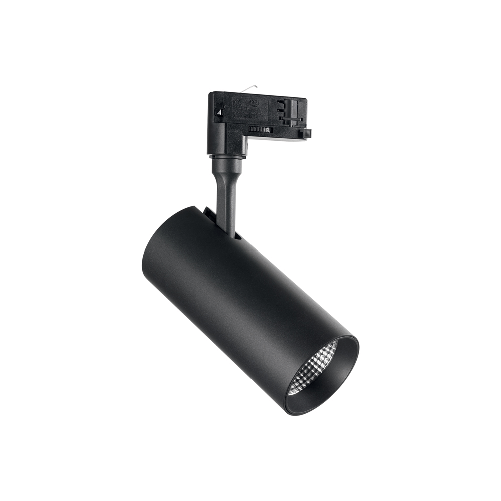Proiettore Cilindrico Smile Alluminio Nero Led 20W 3000K Luce Calda Cri90 24Â°