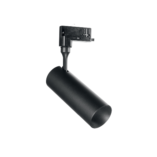 Proiettore Cilindrico Smile Alluminio Nero Led 15W 3000K Luce Calda Cri90 24Â°