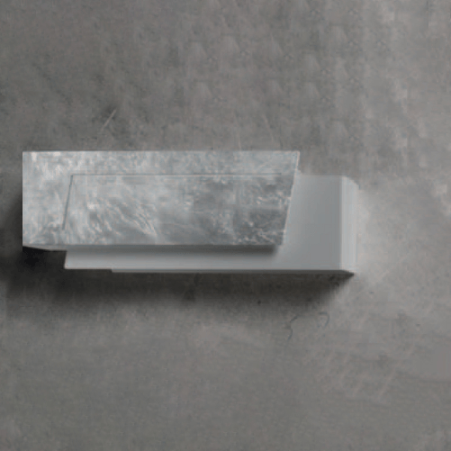 Applique Contemporanea Clap Metallo Foglia Argento Led 18W
