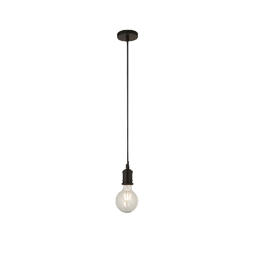 Sospensione Contemporanea Adjustable Acciaio Nero Alluminio 1 Luce E27