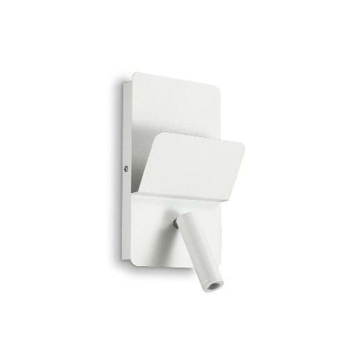 Applique Moderna Read Metallo Bianco Led 3W 3000K Luce Calda