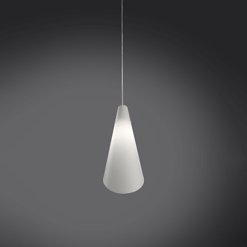 Sospensione Moderna Calle Polilux Â Bianco E Metallo Cromo 1 Luce E27