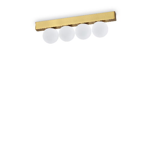 Plafoniera Contemporanea Ping Pong Metallo Ottone Led Integrato 12W 3000K Ip20