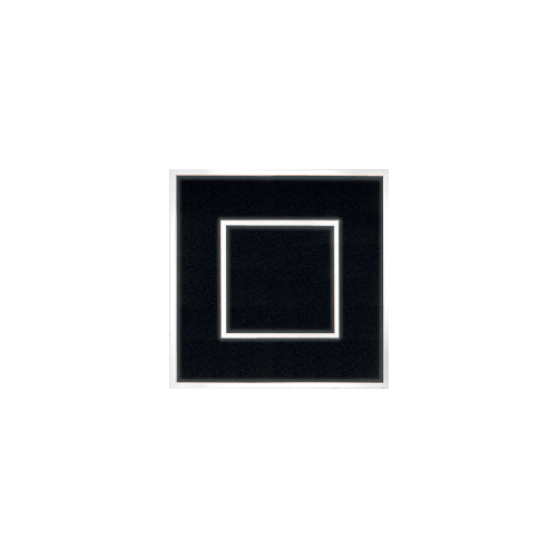 Plafoniera Contemporanea Frameplus Metallo Nero Led 48W
