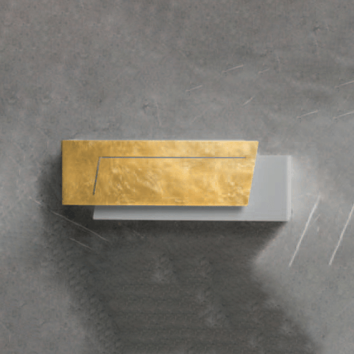Applique Contemporanea Clap Metallo Foglia Oro Led 24W
