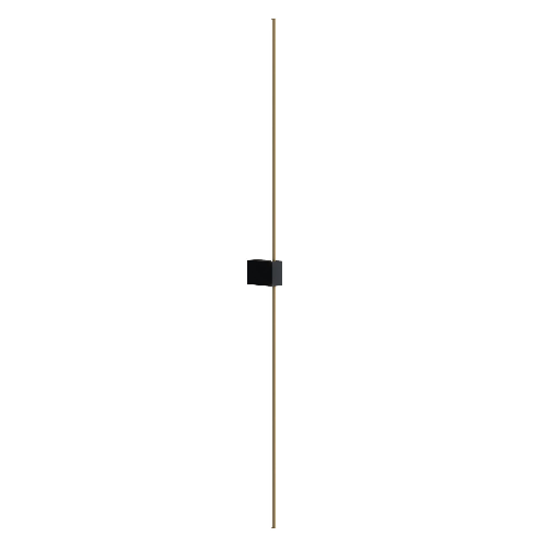Applique Da Parete Moderno Pars Alluminio Nero Luce Led Integrato 12W Ip20