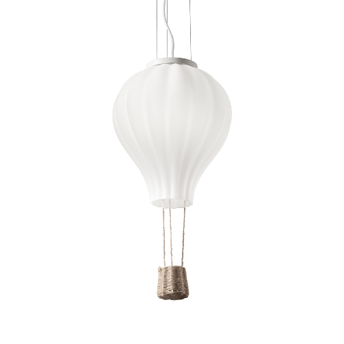 Sospensione Moderna Dream Corda Bianco 1 Luce E27 D30Cm