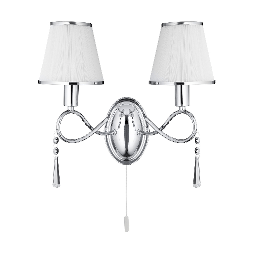 Applique Contemporanea SemplicitÃ Acciaio Cromo Vetro 2 Luci E14