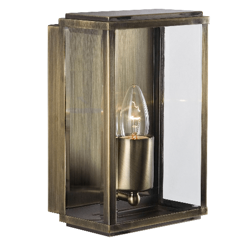 Applique Contemporanea Scatola Acciaio Adjustable Vetro 1 Luce E27